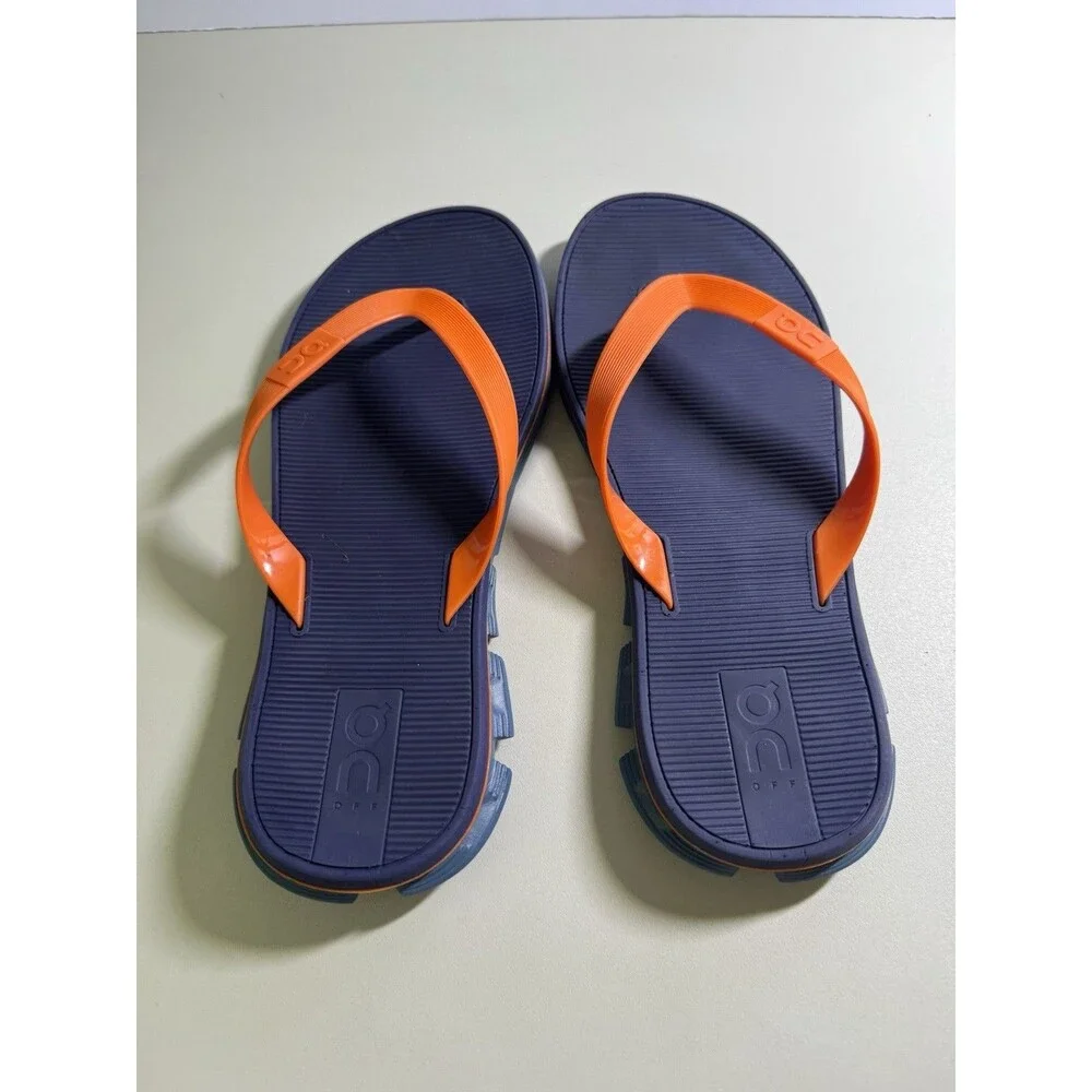 On Cloud Off Flip Flop Sandals Men’s Size 8 Blue/Orange Cloudtech Speedboard - Picture 3 of 8